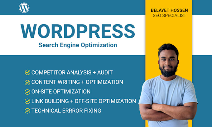 Gig Preview - Optimize wordpress onpage SEO with rankmath