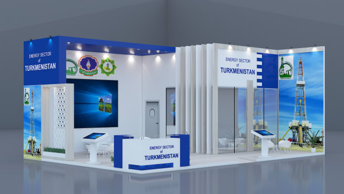 Gig Preview - Create 3d trade booth, exhibition stand, stall, both, kiosk