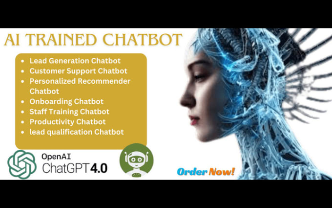 Gig Preview - Ai chatbot for lead generation, customer support, chatgpt, openai, manychat