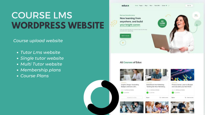 Gig Preview - Create lms courses selling websites in wordpress