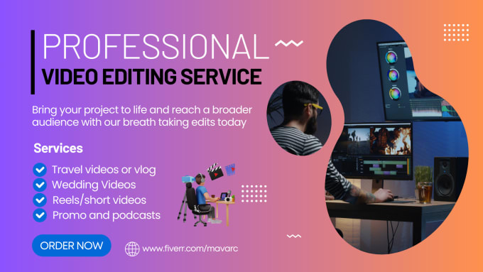 Gig Preview - Do professional video editing for your business and youtube