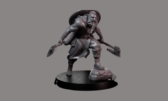 Gig Preview - Design 3d toy action figure 3d model miniature for printing