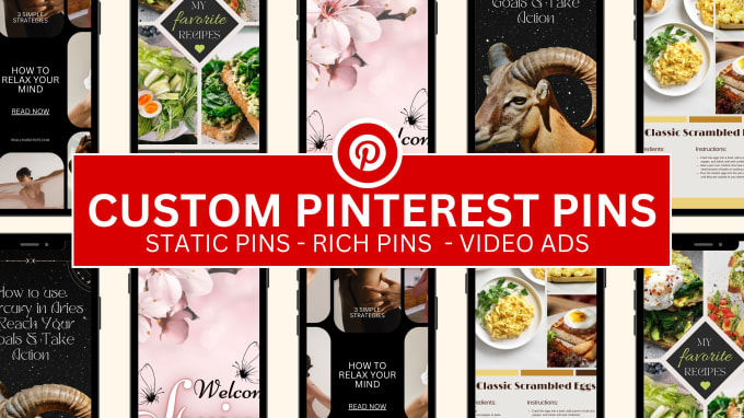 Gig Preview - Design custom pinterest pins and video ads