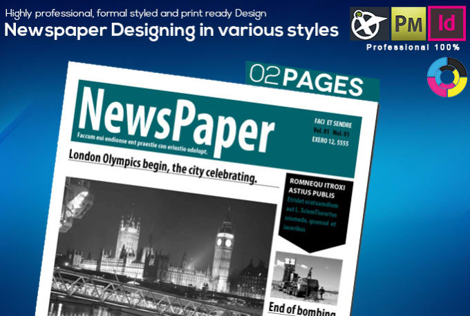 Gig Preview - Design professional look newspaper