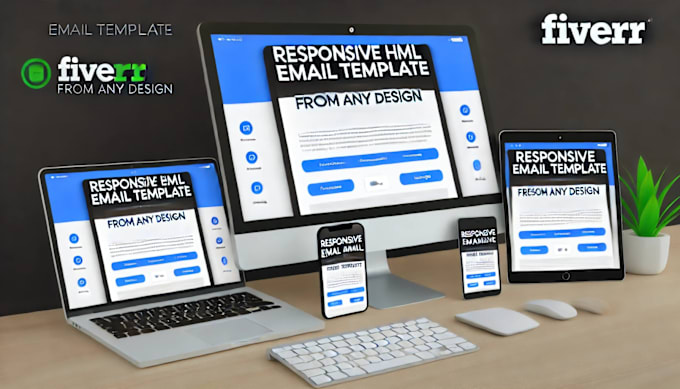 Gig Preview - Convert any design to responsive HTML email template