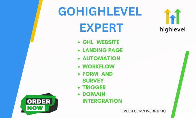 Gig Preview - Set up gohighlevel workflow automation go highlevel funnel ghl website