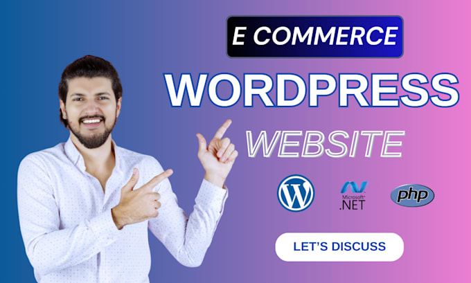 Gig Preview - Ecommerce website with wordpress or responsive website as business website