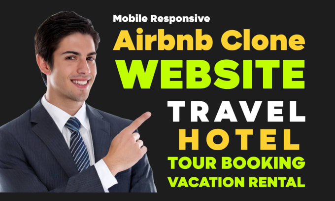 Gig Preview - Do hotel website tour vacation rental hotel booking website airbnb website