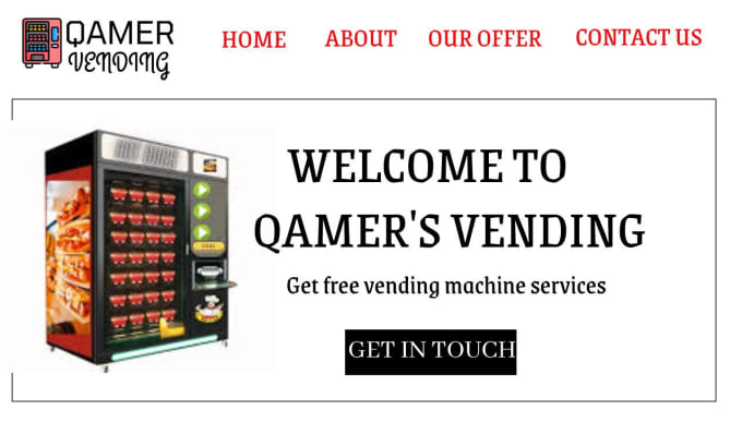 Gig Preview - Design a professional website for your vending and atm business