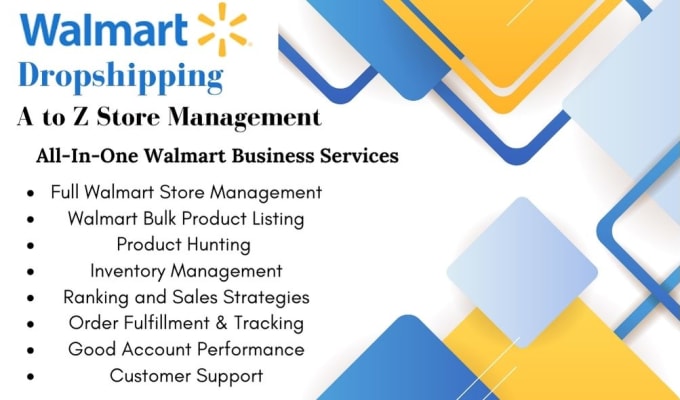 Gig Preview - Manage your walmart wfs and dropshipping  store