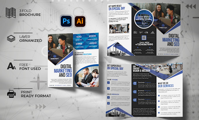 Gig Preview - Design a perfect trifold brochure