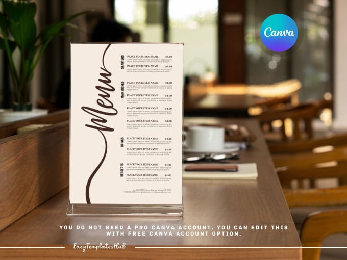 Gig Preview - Design bar sign drinks menu, wedding set menu, bar menus