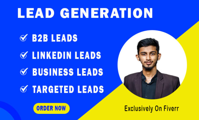 Gig Preview - Provide b2b lead generation, business leads for any industry