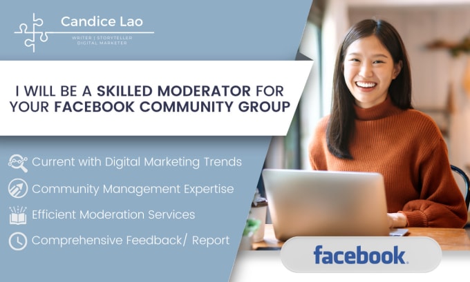 Gig Preview - Be a skilled moderator for your facebook community group