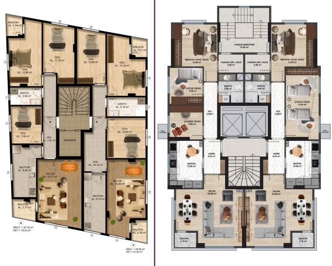 Gig Preview - Do 2d colored floor plan from matterport