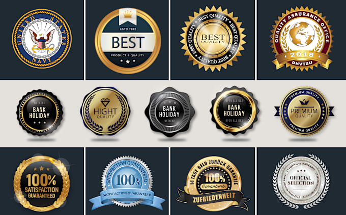 Gig Preview - Design web badge , seal wax , rubber stamp , award logo or certification stamp