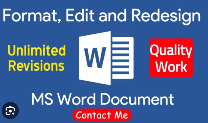 Gig Preview - Format, design, edit, create and fix microsoft ms word document