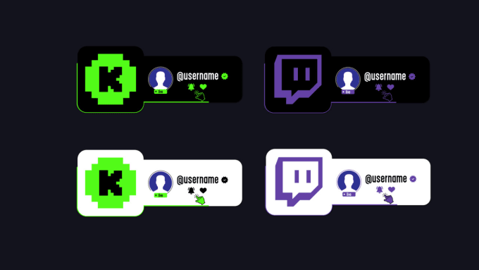 Gig Preview - Design kick, twitch and streaming follow button animations