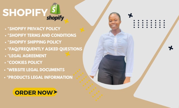 Gig Preview - Write shopify legal pages privacy policy terms and conditions of service