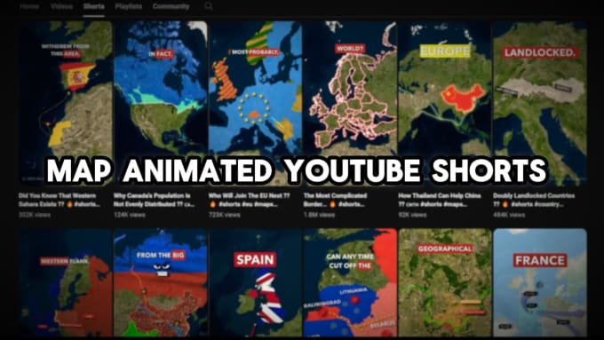 Gig Preview - Create map animated youtube shorts