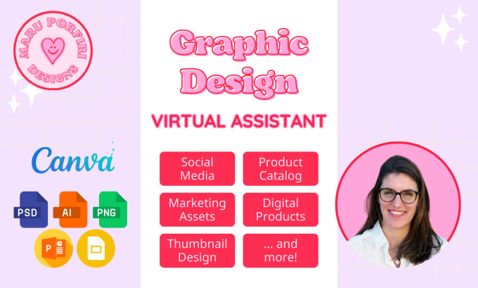 Gig Preview - Be your virtual graphic design assistant