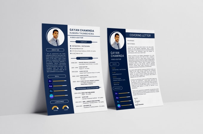 Gig Preview - Create professional resume design CV design and cover letter