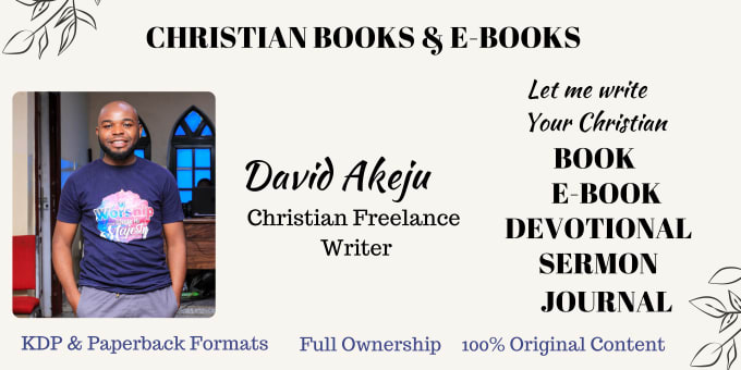 Gig Preview - Ghostwrite your christian book and ebook