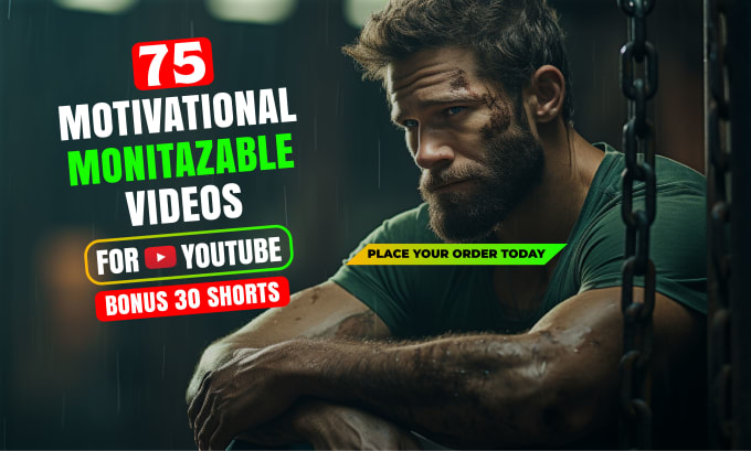 Gig Preview - Create motivational videos for youtube, you tube automation and cashcow videos