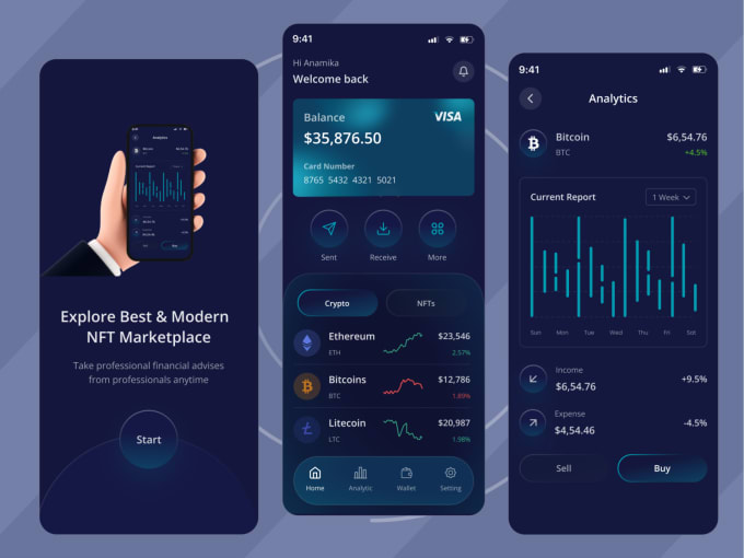 Gig Preview - Develop crypto wallet app, binance app, trust wallet app, crypto wallet, btc app