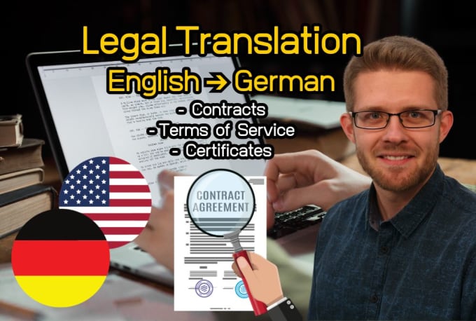 Gig Preview - Translate any legal document from english to german