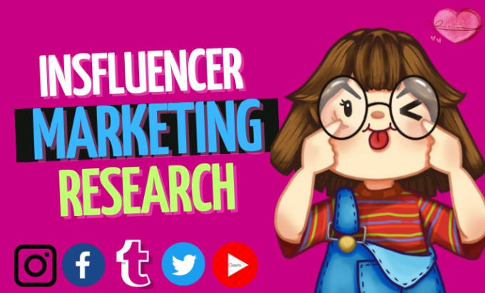 Gig Preview - Do influencer research for instagram tiktok twitter youtube facebook influencers