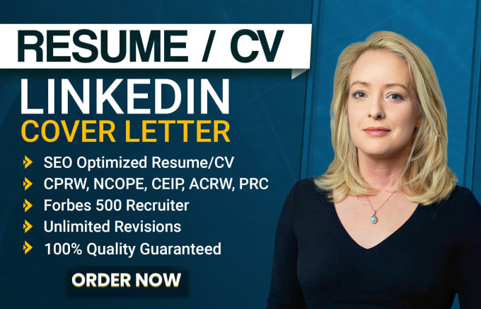 Gig Preview - Write, redesign, edit and optimize resume, cv, cover letter and linkedin