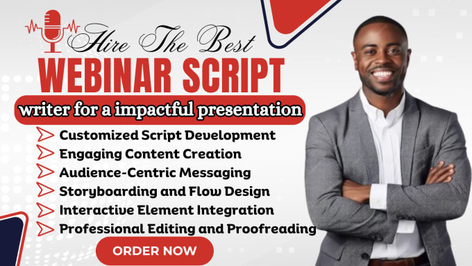 Gig Preview - Write you compelling webinar script for your presentation, script writing