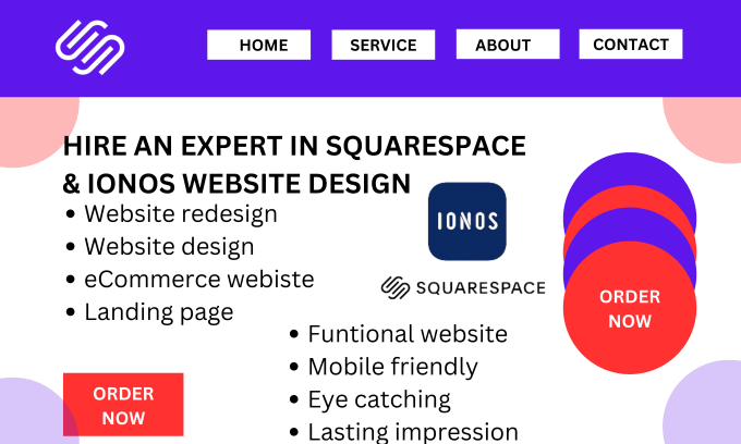 Gig Preview - Squarespace website, squarespace website redesign, squarespace website, ionos