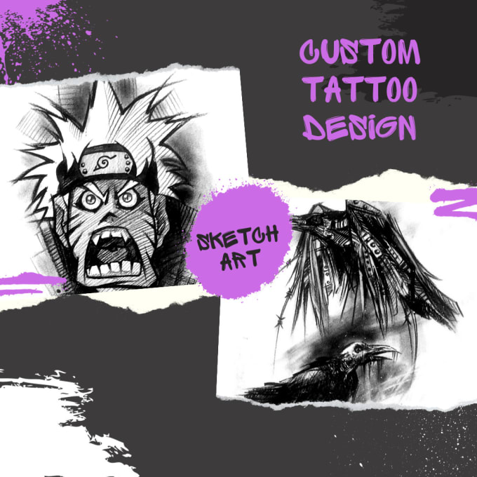 Gig Preview - Create a stunning sketch art tattoo design for you