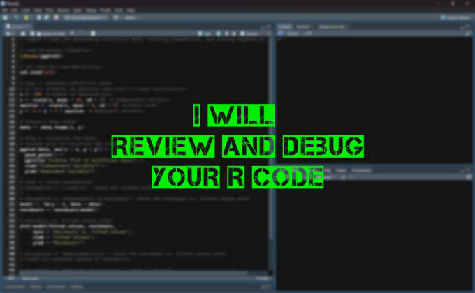 Gig Preview - Review and debug your r code