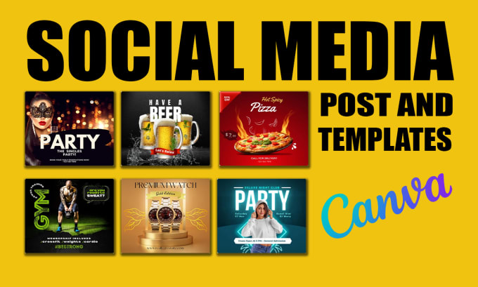 Gig Preview - Design social media posts in canva templates