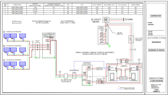 Gig Preview - Design solar permit plan on autocad