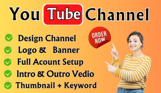 Gig Preview - Create a youtube channel with logo banner intro and outro