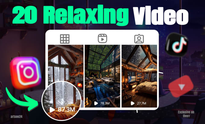 Gig Preview - Create 10 best rain videos with natural sound in a cozy room