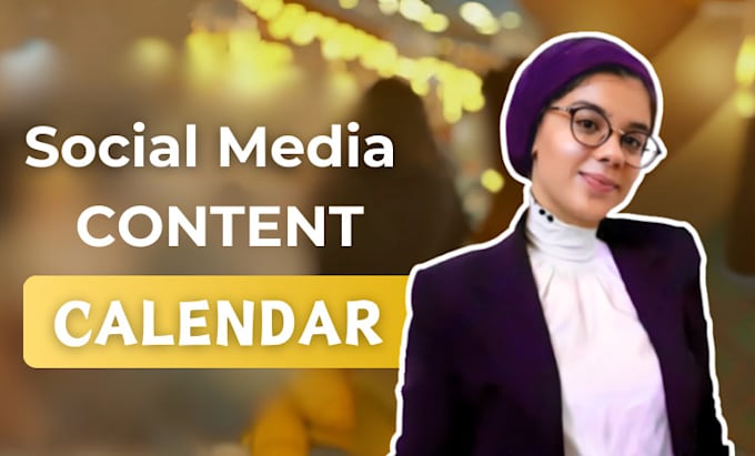 Gig Preview - Be your social media content calendar in eng, arb, fr