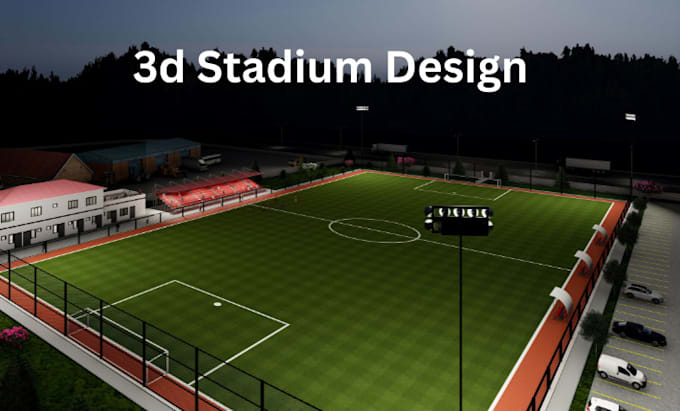 Gig Preview - Do realistic 3d stadium design, sport complex, gym design, commercial building