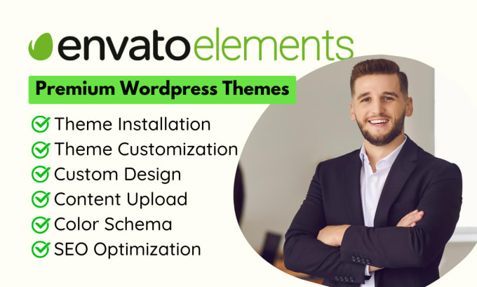 Gig Preview - Create a professional website from envato elements themes for free