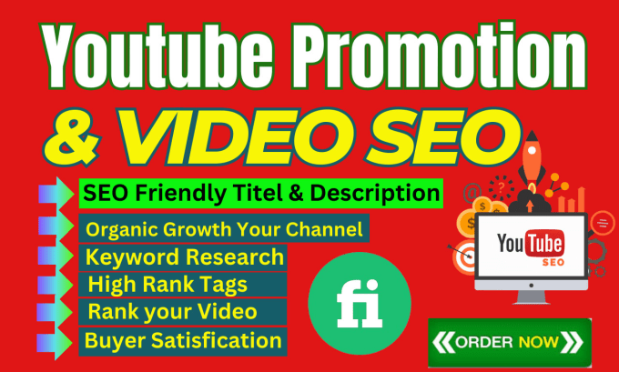 Gig Preview - Do organic youtube video SEO optimization and channel growth manager