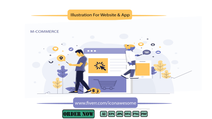 Gig Preview - Create modern flat design illustration for your web or app