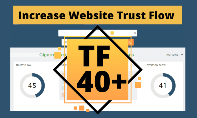 Gig Preview - Increase majestic trust flow tf cf 40 plus by seo backlinks