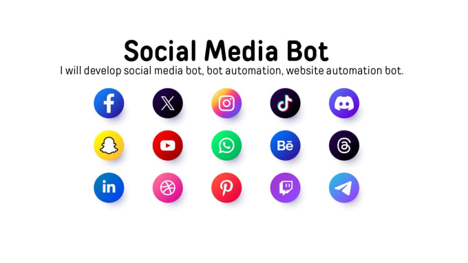 Gig Preview - Develop social media bot, bot automation, website automation bot