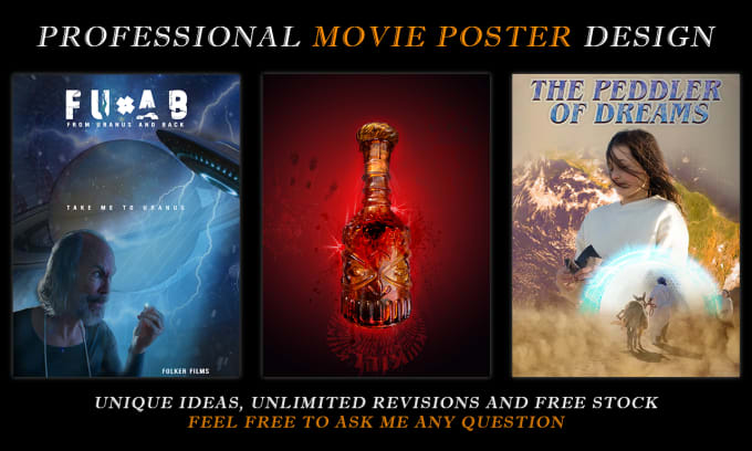 Gig Preview - Make movie poster designs and flyer