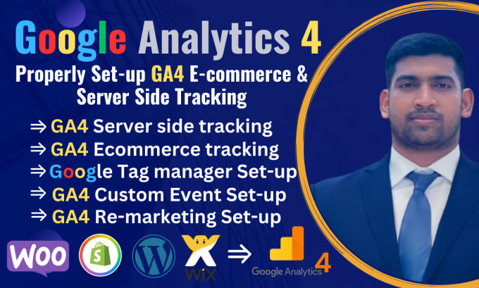 Gig Preview - Fix or setup google analytics 4 or ga4 server side tracking via GTM