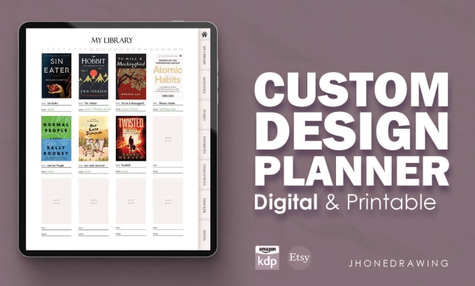 Gig Preview - Design digital, printable planner, and journal design